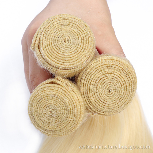 Wholesale 613 Cuticle Aligned Virgin Hair,Russian Blonde Virgin Human Hair Bundle,40 Inch Blonde Brazilian Human Hair Extension